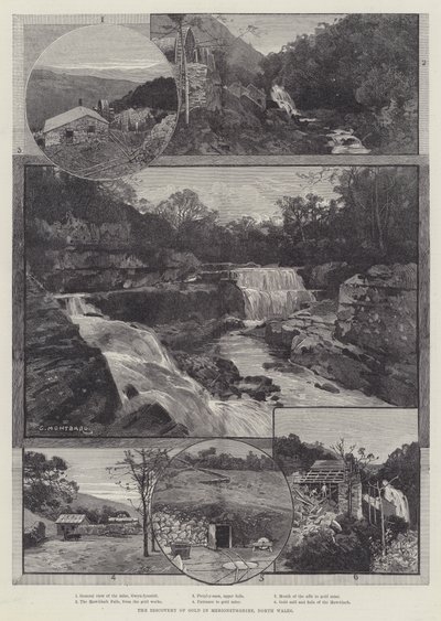 北ウェールズのメリオネスシャーでの金の発見 作： Charles Auguste Loye